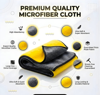 Premium Microfiber Cleaning Cloth – Ultra Soft, Highly Absorbent &amp; Streak-Free Cleaning