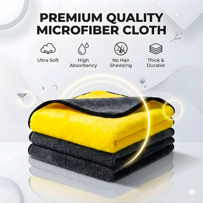 Premium Microfiber Cleaning Cloth – Ultra Soft, Highly Absorbent &amp; Streak-Free Cleaning